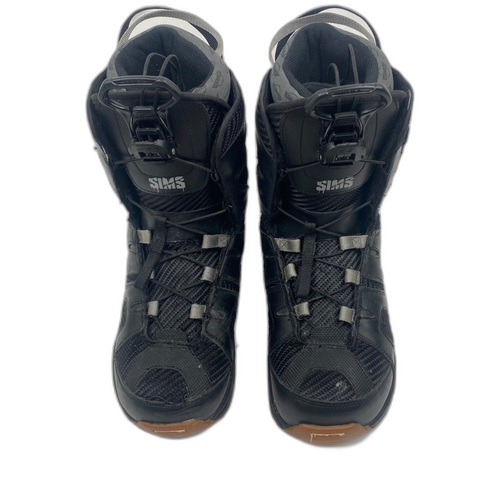 Sims Snowboarding Boots Men's Size 8 in Black with EZ Release Tightening Cord
